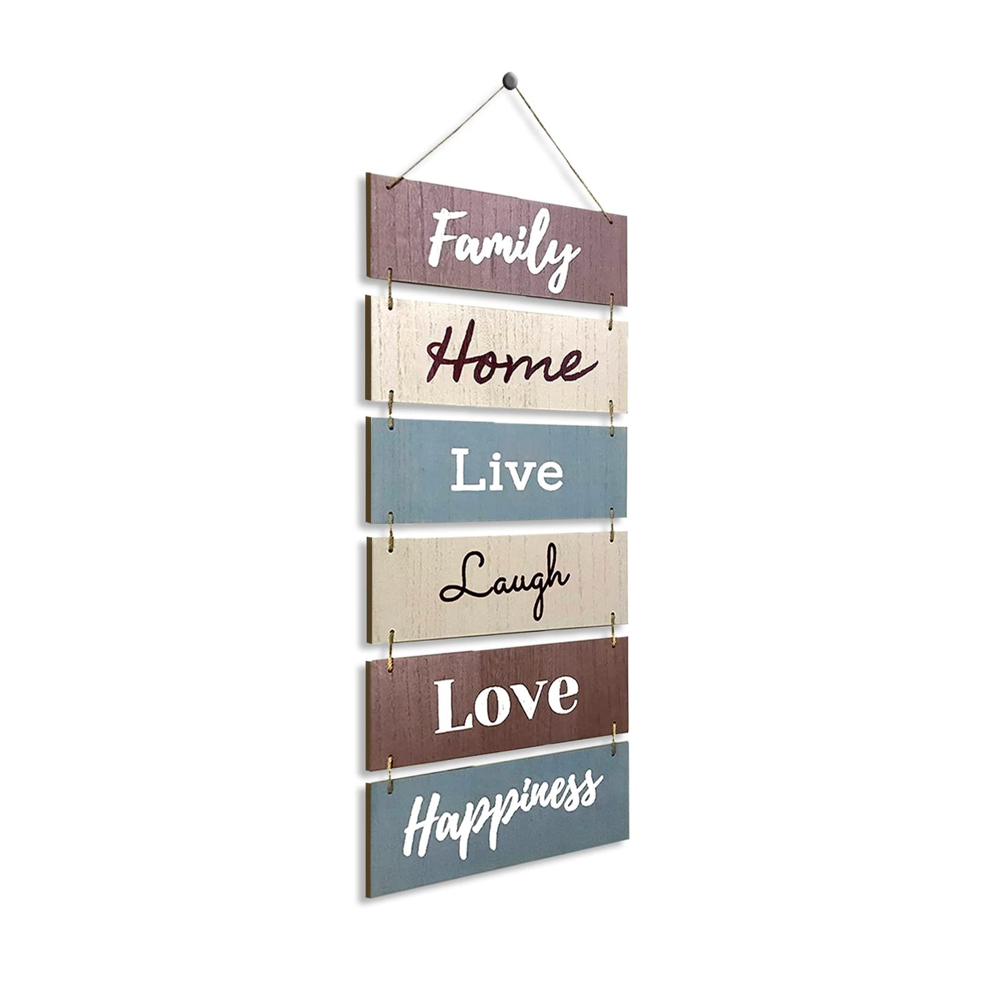 Hanging Wall Decor Sign - Welcome Vertical Wall Art Decorations, Rustic Home Accessories for Living Room, Bedroom, Family, Dining, and Kitchen, Outdoor Signs for House, Live, Laugh, Love Plaques