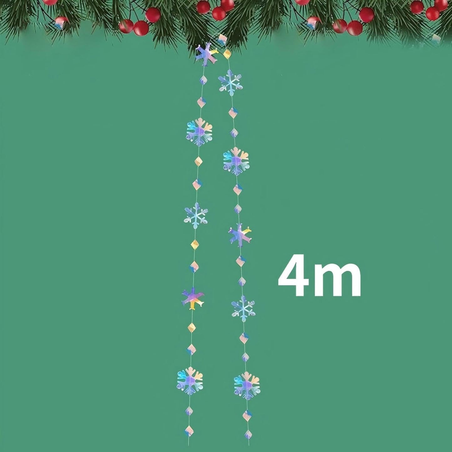 Hanging Snowflakes Decoration, Winter Snowflake Garland, Winter Wonderland Party Decoration for Christmas, Birthday and Wedding