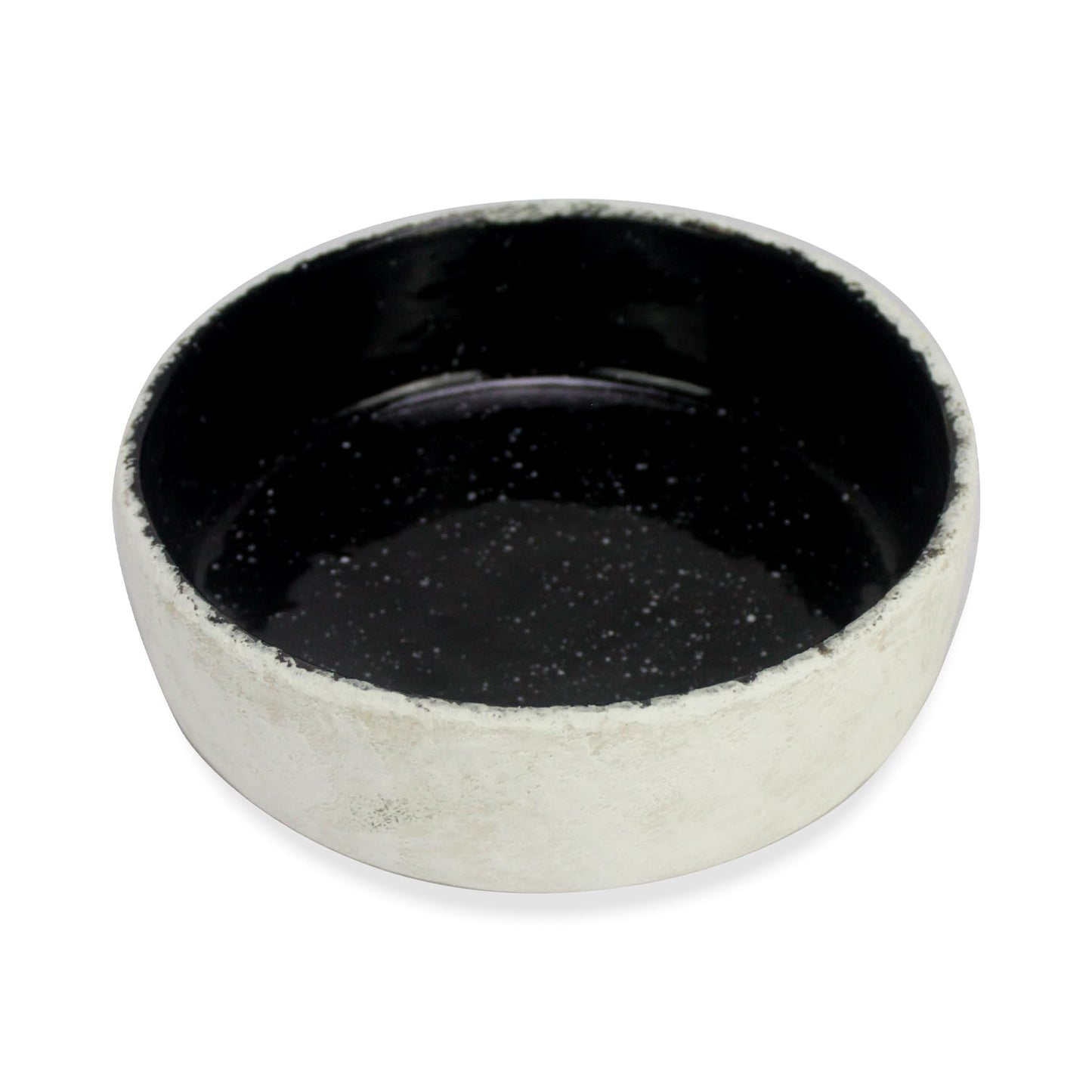 roro 8 Inch Handmade Ceramic Bowl, Rustic White & Starry Black Speckled Pasta Bowl, Dishwasher & Microwave Safe Stoneware, Fruit, Salad, Soup
