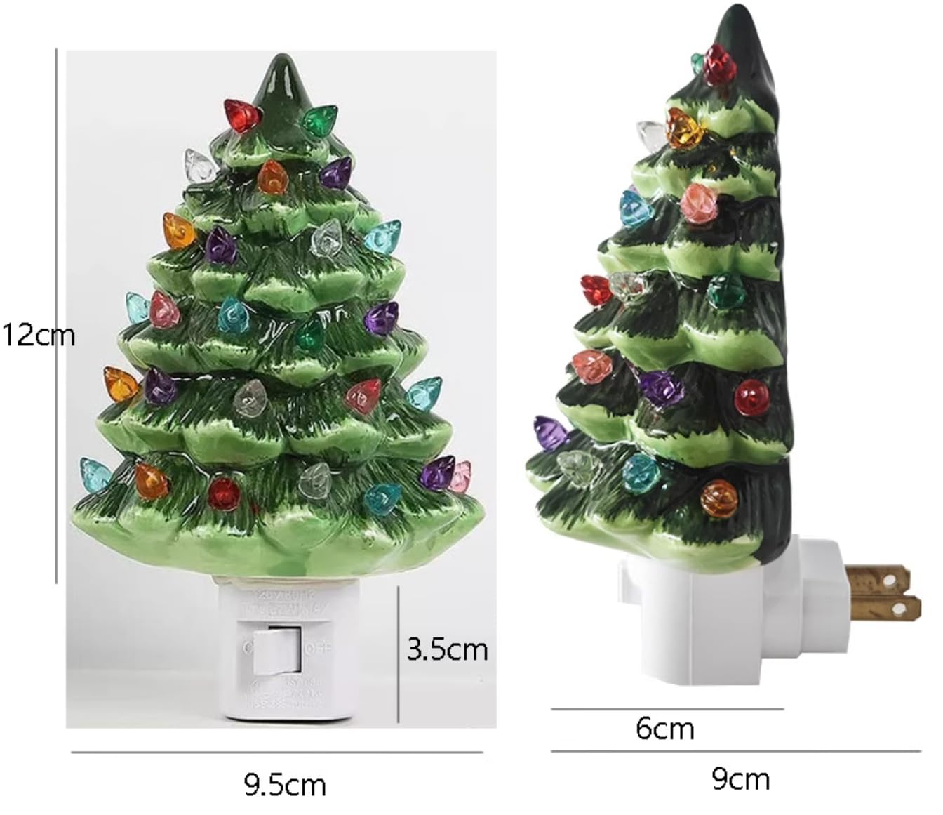 Christmas Tree NightLight, Plug in Christmas Tree with Lights Christmas Decor, Christmas Decorations Indoor Accessories