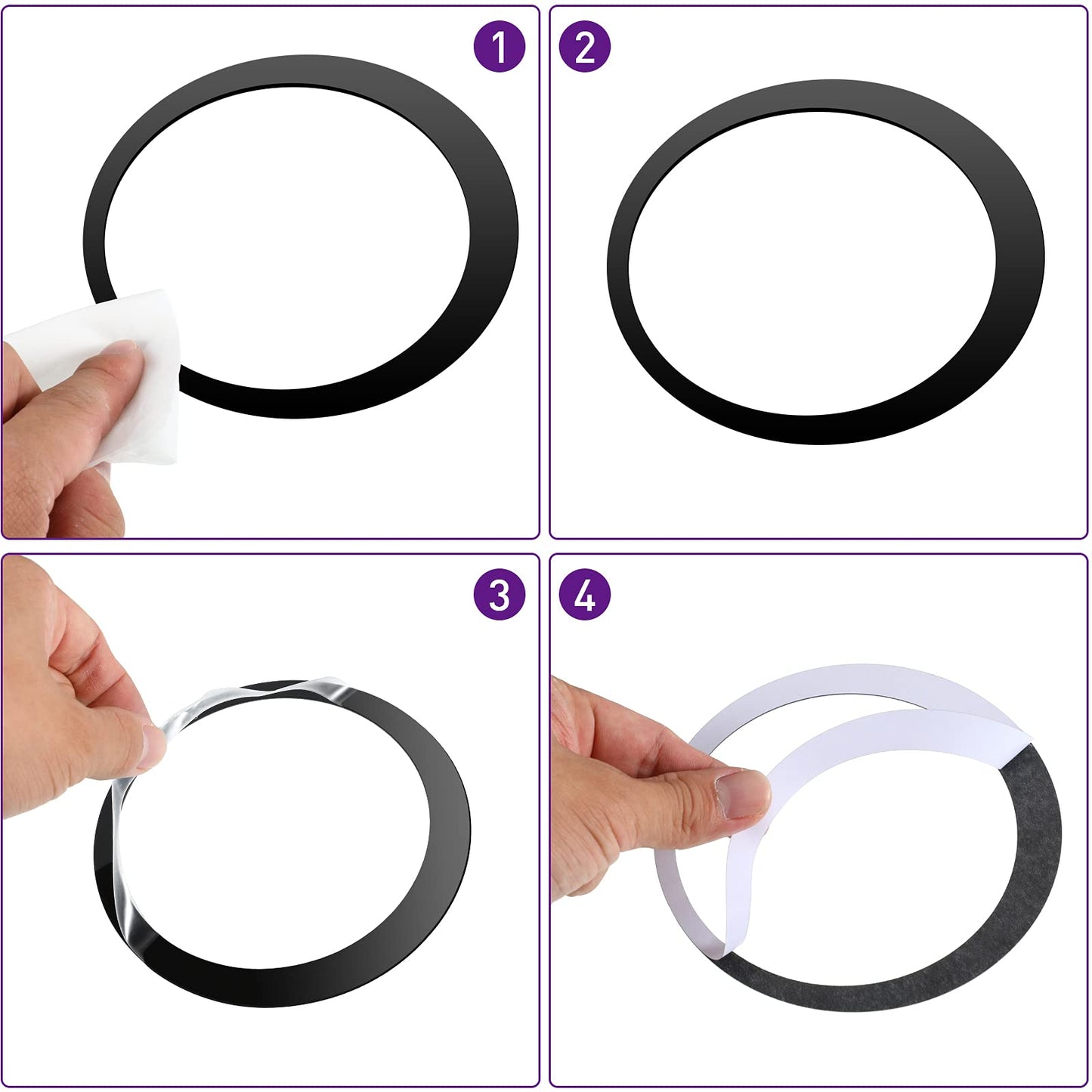 Outus 72 Pieces Acrylic Circle Mirror Wall Sticker Round Wall Decor Decals Removable DIY Adhesive for Living Room Bedroom Home Decoration(Black,Sliver,Gold)