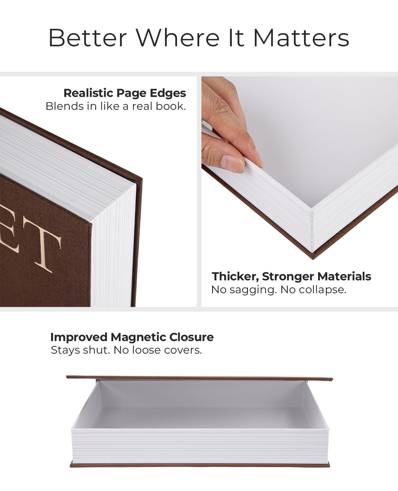 Fveuc Decorative Books for Home Decor - Stackable Faux Book Box for Coffee Table Styling & Hidden Storage - Neutral Linen Fake Books as Display Riser for Shelf & Entryway (Set of 2, Van Gogh Art)