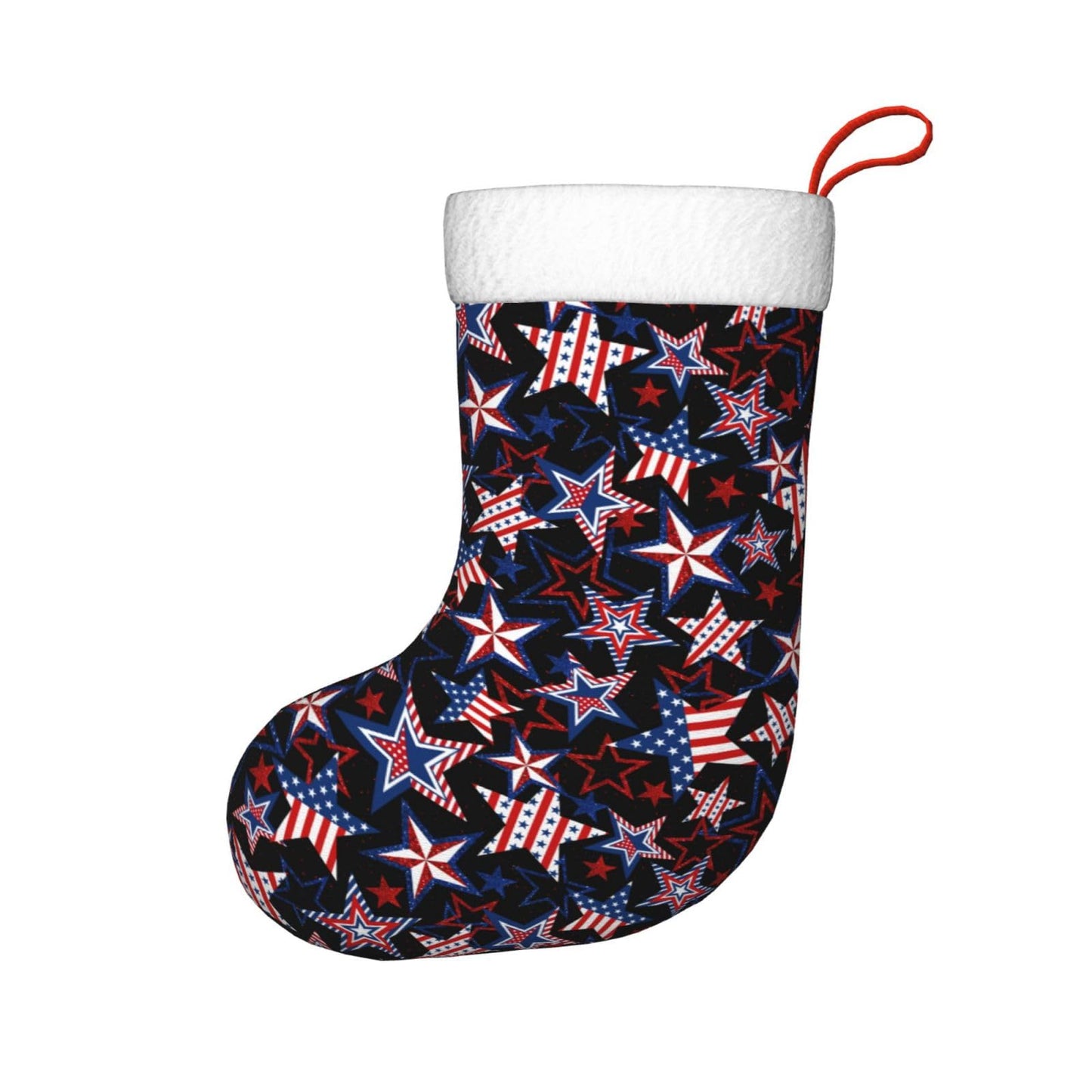 Odfovowo American Patriotics Christmas Stockings, 17.7 Inches Xmas Stockings Fireplace Hanging Socks Ornaments for Family Holiday Party Decorations Gifts