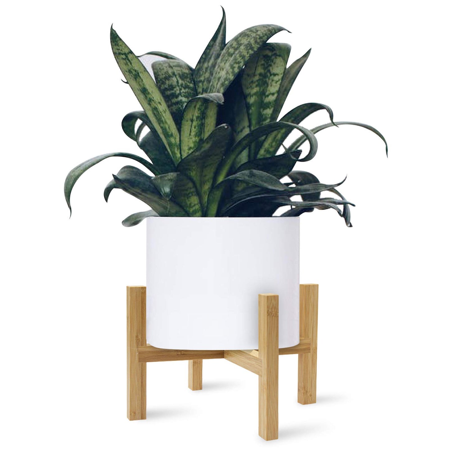 DAORFAA Bamboo Plant Stand, Flower Potted Holder, up to 8 Inch Pot - Nature, Mid Century Modern (Pot Not Included) (1 Pack)