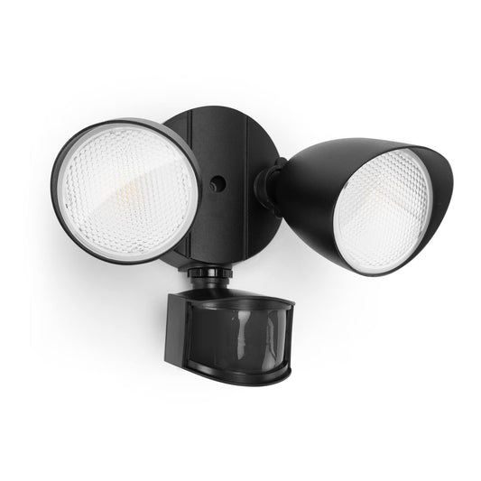 LUTEC 32W 3500 Lumen LED Security Lights Motion Sensor Light Outdoor, 5000K Daylight, IP65 Waterproof, Dusk to Dawn, Hardwired Motion Detector Flood Light for Garage, Yard, Porch-Black