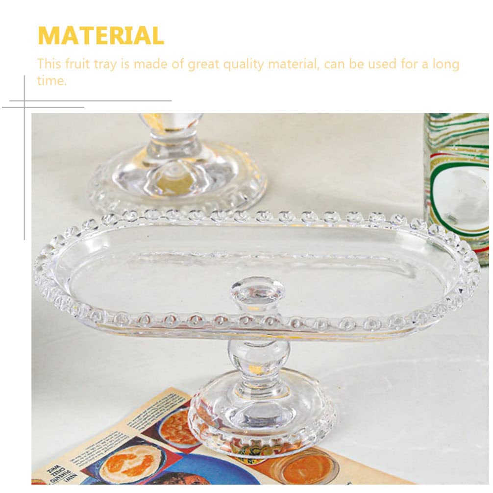Cabilock Modern Fruits Serving Tray 9.76X5.03X4.13 Inch Decorative Snack Plate for Afternoon Tea Dining Table Buffet Use