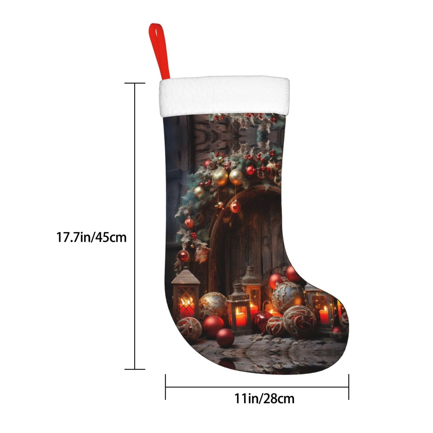 MYHSZTAH Christmas Decoration. Print Novelty Joyful Season Decorative Socks,Festive Ornament,Traditional Christmas Socks