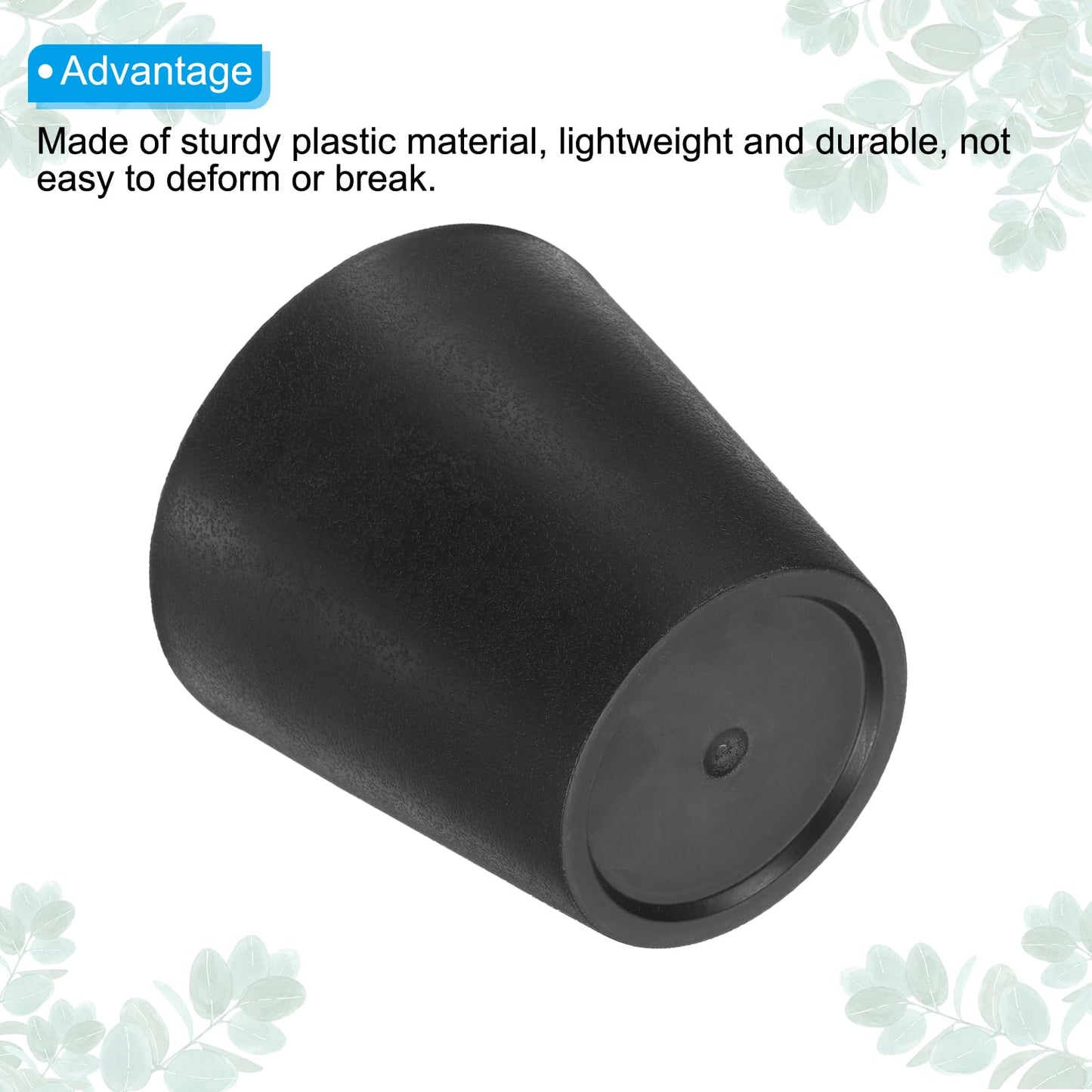 PATIKIL 3.7 Inch/9.5cm Mini Plastic Planter Pot, Modern Round Flower Pot Plant Container for Indoor Outdoor, Black