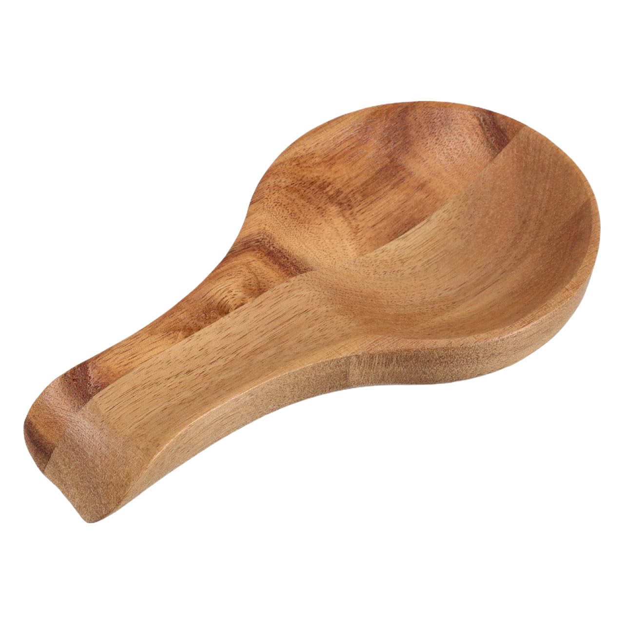 Luxshiny Wood Spoon Rest for Kitchen Counter Wooden Utensil Holder for Frying and Cooking Kitchen Spoon Rest for Ladle Spatula, 6.68 x 3.54 x 0.79 Inch