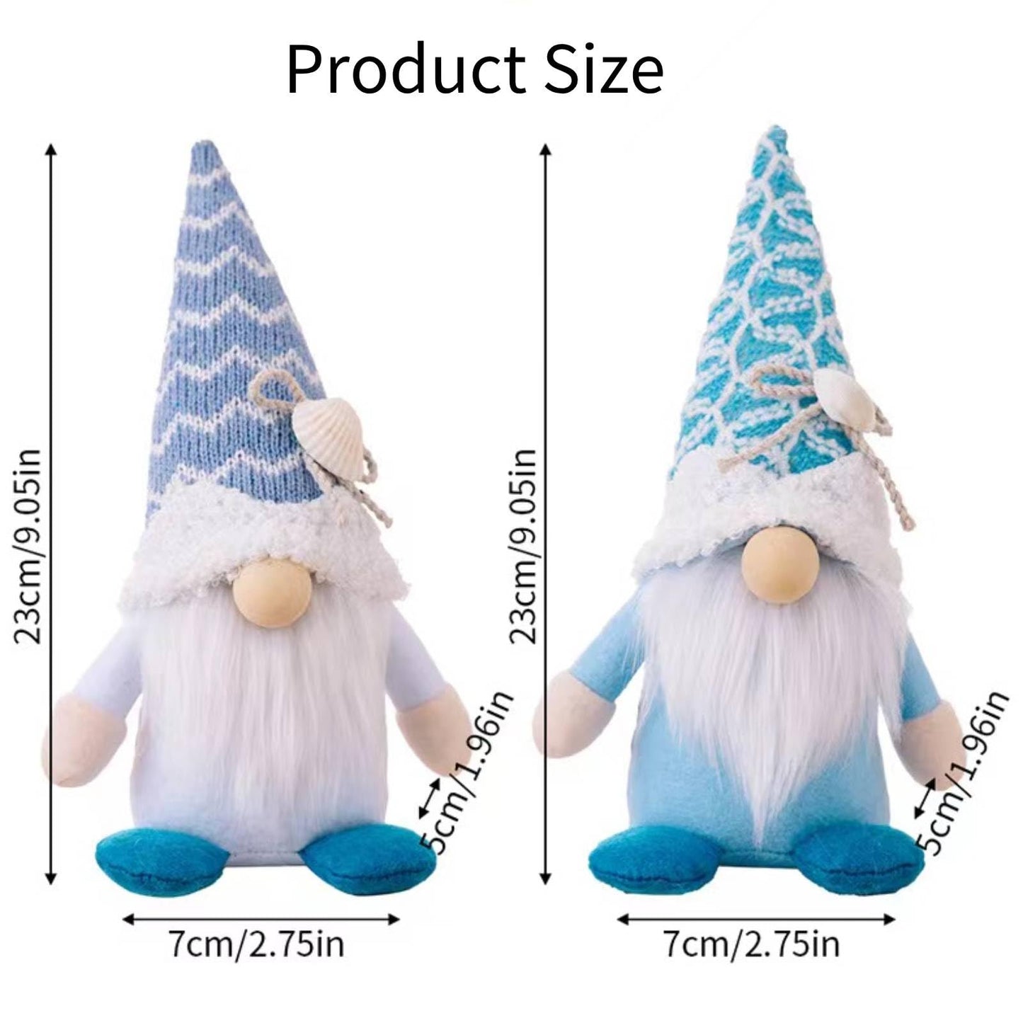 ALYRMEI Summer Gnomes Decorations, Beach Gnome Plush Decor for Home Ocean Day Gnomes Tiered Tray Decor Handmade Tomte Swedish Nisse Scandinavian Elf Dwarf,Birthday Gnome Gifts, White