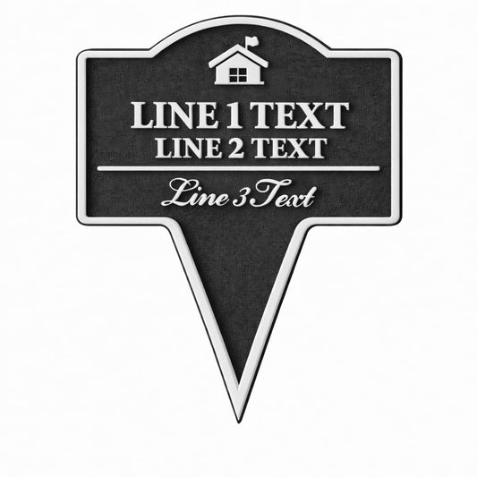 Custom Yard Stake Sign for HOA, Personalized Inground Sign For Outdoor Use, 8x10 Inches, 10x12 Inches, 11x13 Inches, 3D PETG, All-Weather, Non-Rusting, Made in USA
