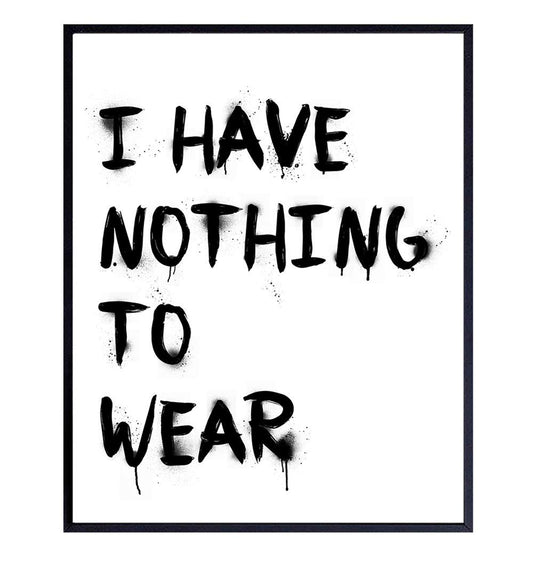 Fashion Art Print Typography - Funny Typography Wall Art Poster - Chic Modern Home Decor for Bedroom, Bathroom - Great Gift for Women, Fashionistas, Designer Fashion Fans - 8x10 Photo - Unframed