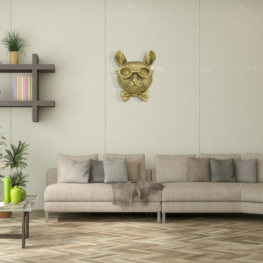 QKDS Animal Head Wall Art Decor, Mouse Head Wall Mount Art Decor, 3D Resin Animal Wall Sculpture for Living Room Office Bedroom, Modern Home Decoration Statue Gifts for Men Women(Size:Mouse)