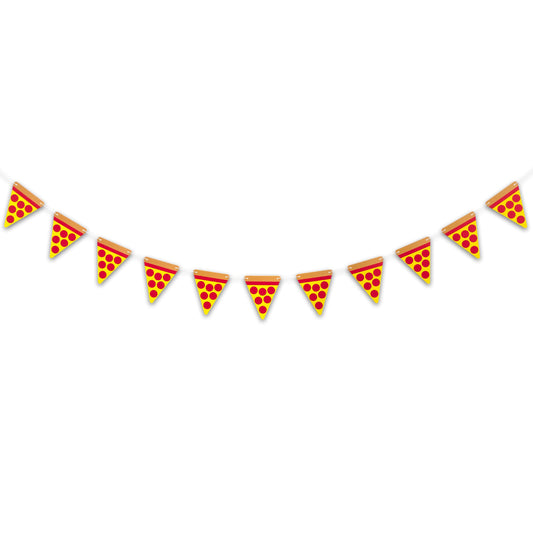 GIOGUK Pizza Birthday Party Banner - Baby Shower/Gender Reveal Party Decorations Supplies Banner, Italian-Themed Birthday Celebration Decorations Garland, Pizza Sign Party Decor Cake Smash Photo Props Banner