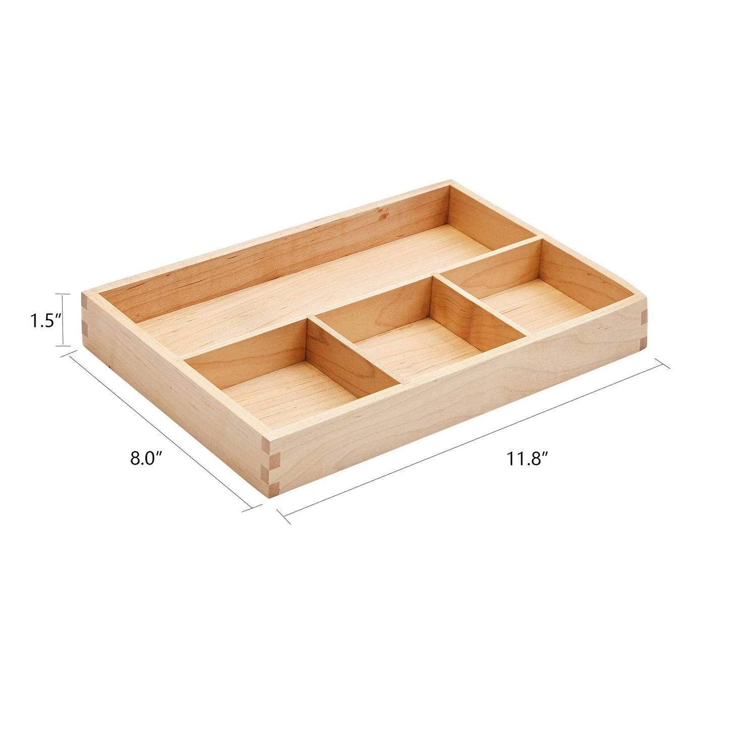 pandapark Wood Organizer Tray,Black Walnut,Desk & Drawer Storage Box (Maple Master)
