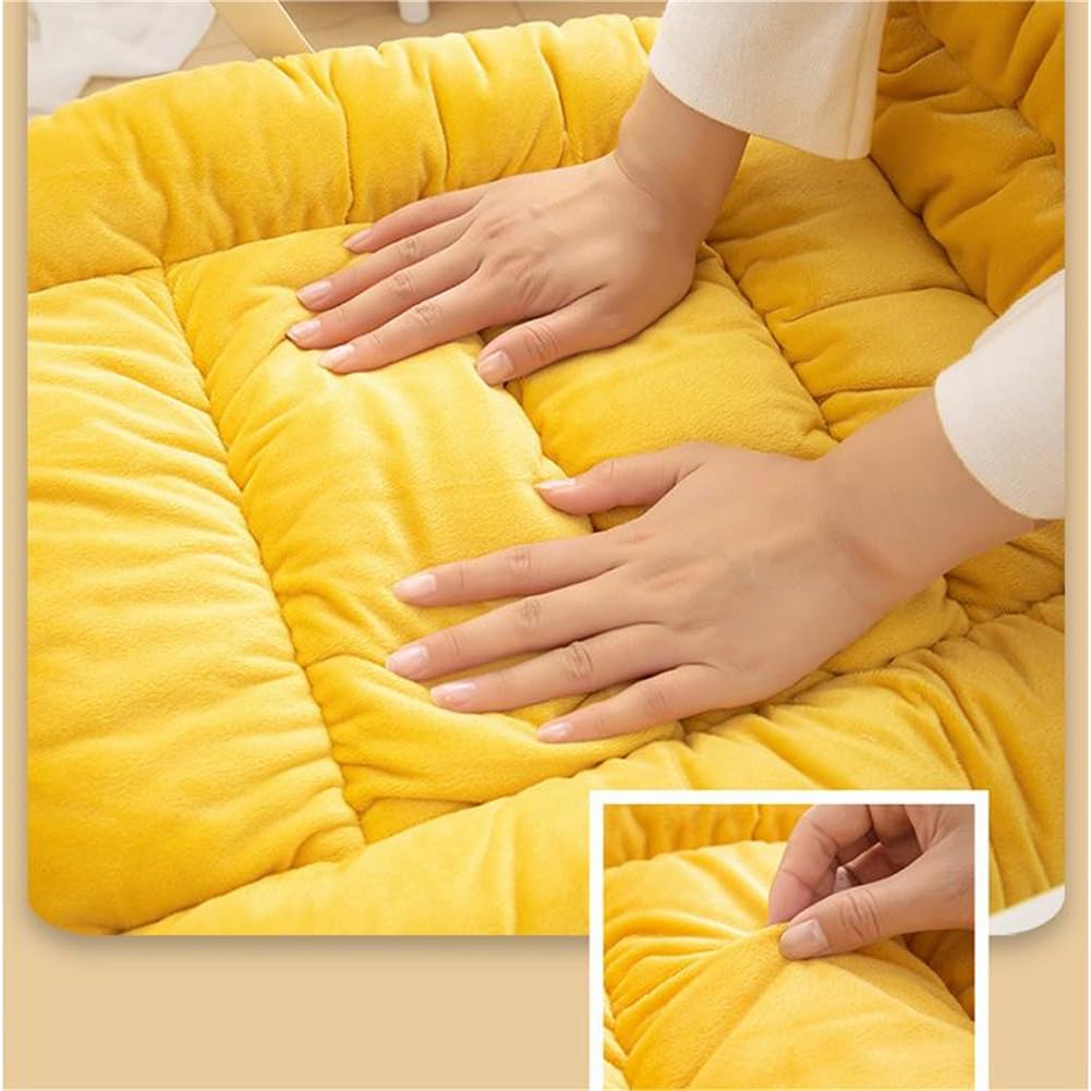 Gujuja Plush Chair Cushion with Ties - Soft Seat Pad Backrest for Dorm, Desk, Rocking Chairs (Light Gray)