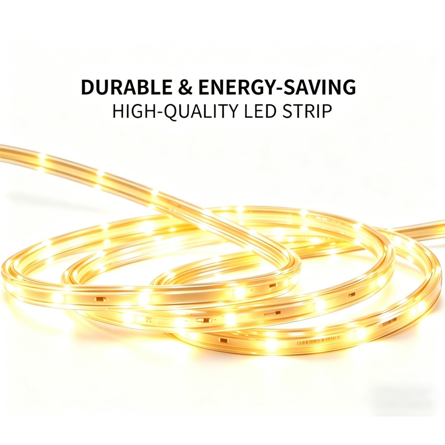 Areful LED Rope Lights, 16.4ft Waterproof Connectable Strip Lighting, 3000K Soft White, Indoor Outdoor Mood Lighting for Home Christmas Holiday Garden Patio Party Decoration