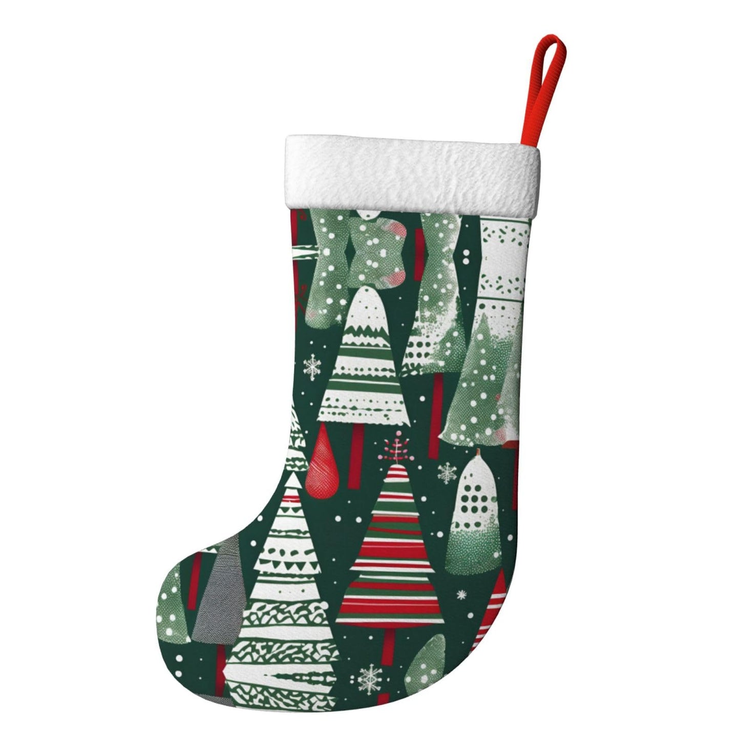 HJKTVDRQ Christmas Trees Print Classic Decorative Socks Stylish Traditional Christmas,Luxurious Gift for Festive Season