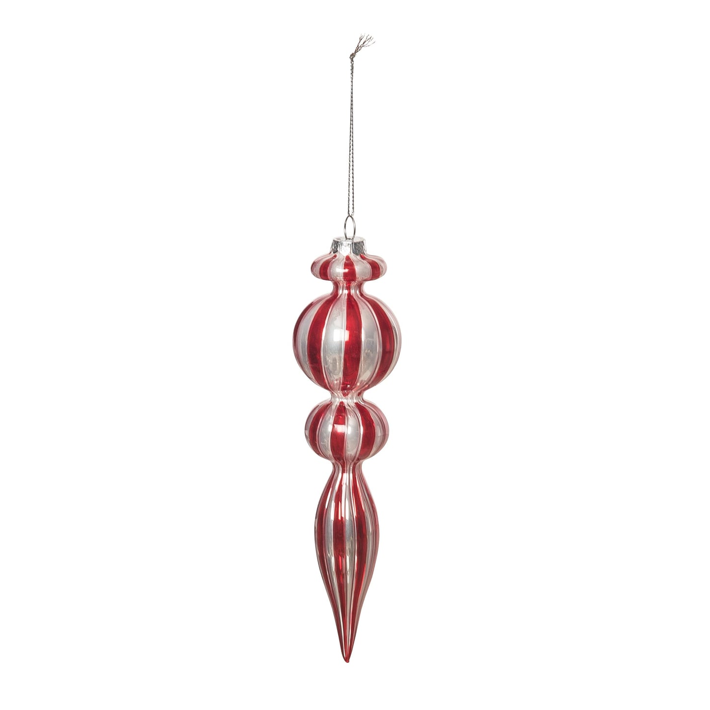 Gallerie II Red & White Vintage Bauble Ornament Red