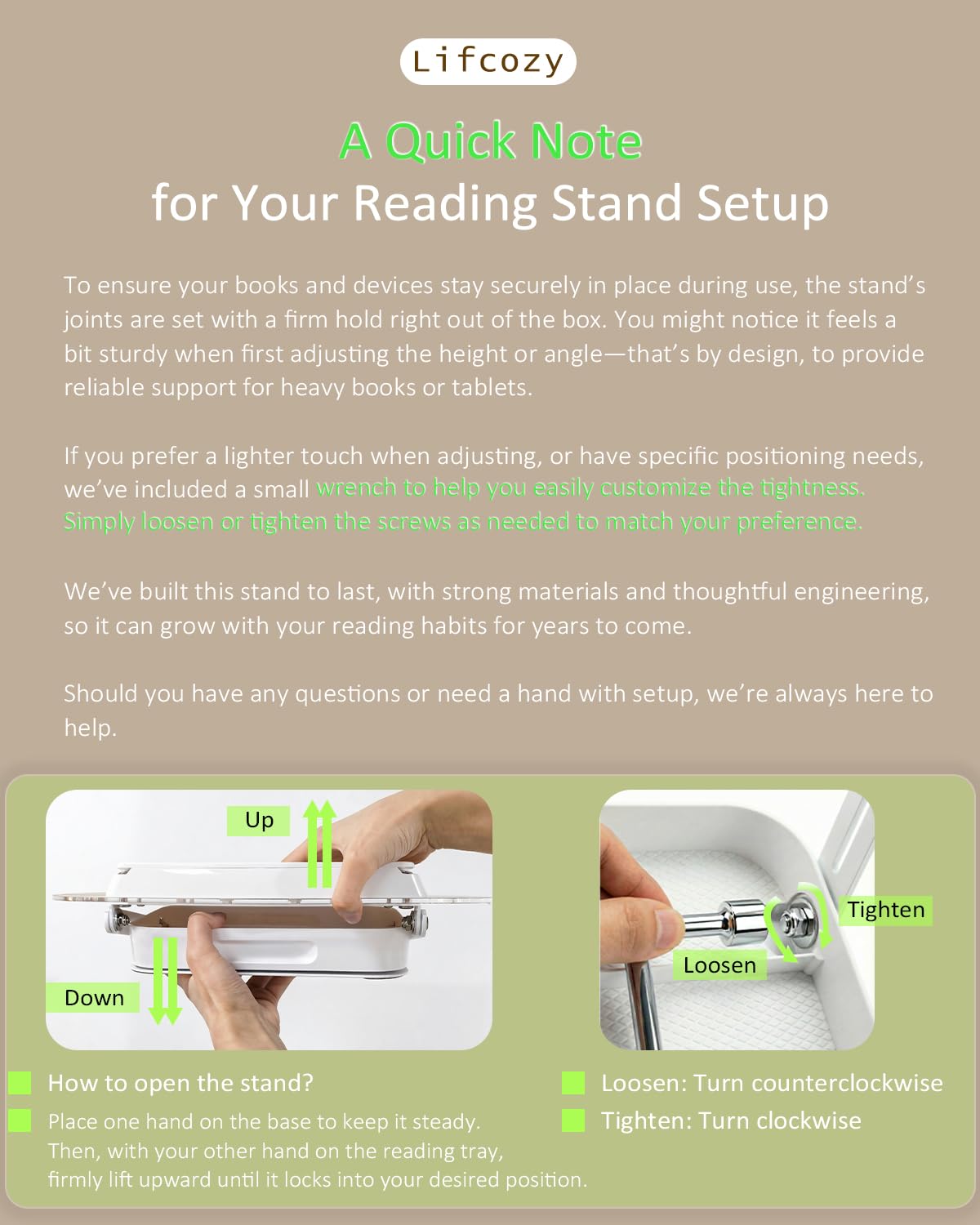 Lifcozy Book Stand for Reading, Acrylic Adjustable Book Holder with Book Page Holder, 360°Cookbook Stand with Storage for Kitchen Counter, Hands Free Recipe Book Holder for Textbook Cookbook, Clear