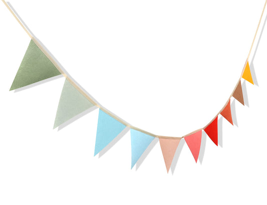 Felt Bunting Banner - Colorful Bunting Banner, Boho Nursery Wall Hanging, Wedding Birthday Flag Home Decor, Kids Playroom Wall Decor