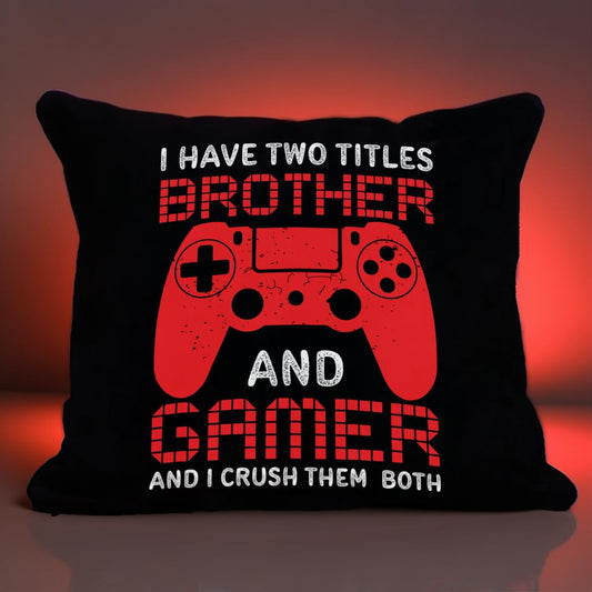 PreLiving Funny Gaming Throw Pillow Cover, Gamer Gifts for Teenage Boys, Gift for Grandson Son, Kids Boys Gaming Room Decor, 18 × 18 Inch(No Insert Inclued