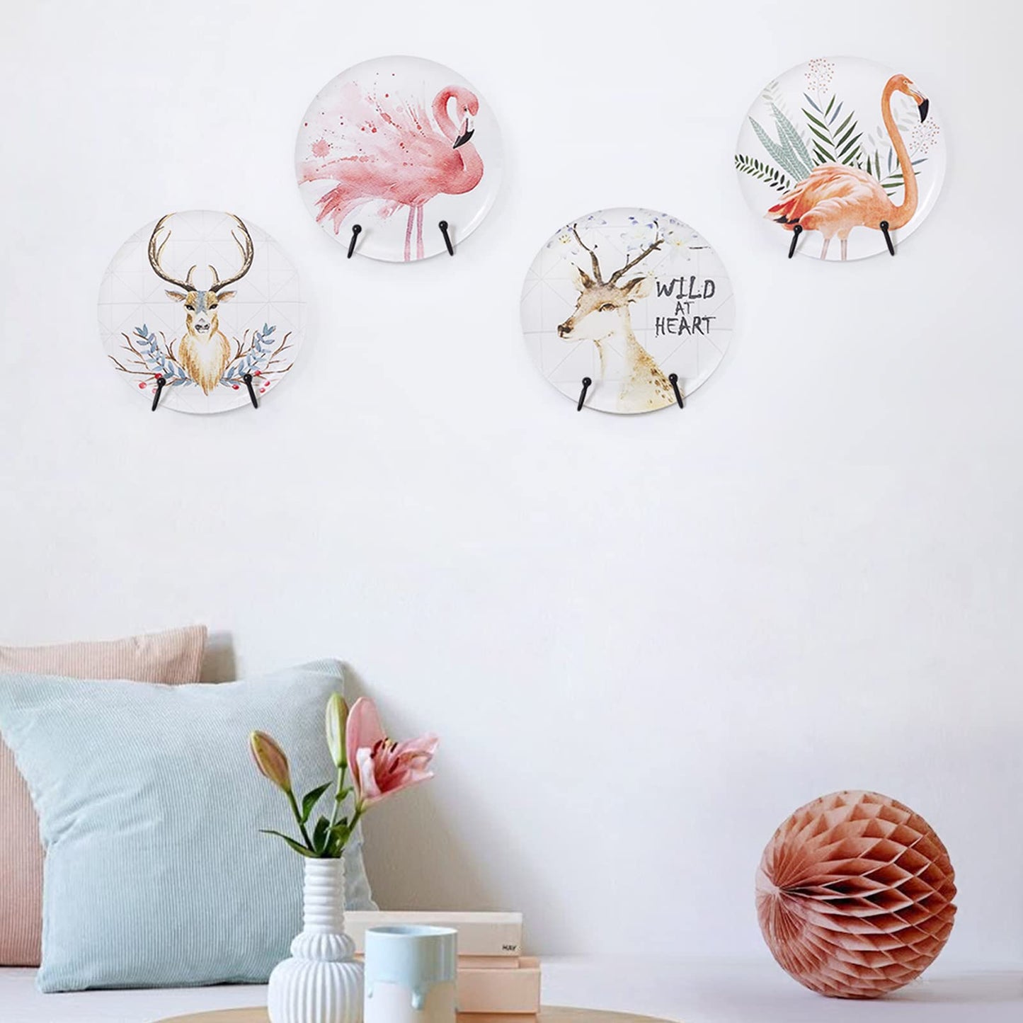 CUKE2BEET 4 Pack Wall Mount Display Hanger & Tabletop Stand for Decorative Plates & Picture Frames