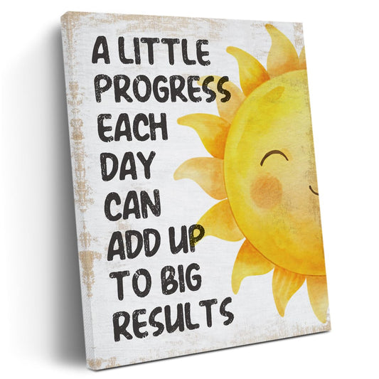 Inspirational Quotes Motivational Office Decor Canvas Wall Art Wall Decor, Affirmations Mental Health Framed Prints Poster Painting Artwork for Home Office Nursery Living Room,11.4x15IN,Ready to Hang