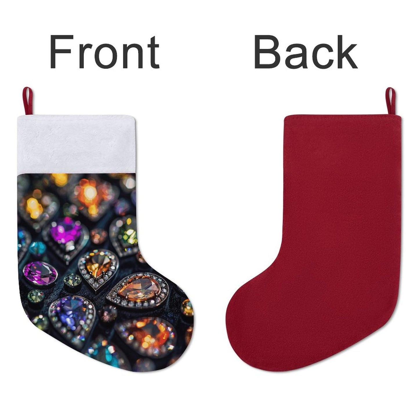 Christmas Holiday Decor Socks,Intricate Jewelry Patterns Printed Personalized Christmas Stockings,Hanging Stockings Can Be Used As Decorations Fireplaces, Christmas Tree And Stairs,The Best Gift To Gi