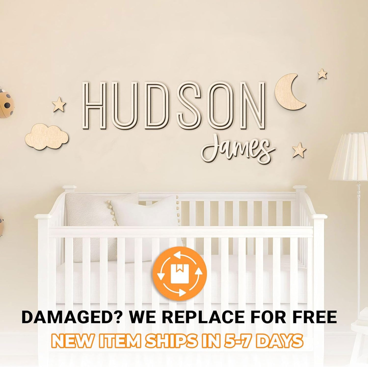 Personalized Name Sign for Nursery - Custom Wooden Name Signs for Kids Room, Personalized Nursery Name Sign - Perfect Baby Decor, Wall Name Decoration & Wedding signs, Family Name Signs