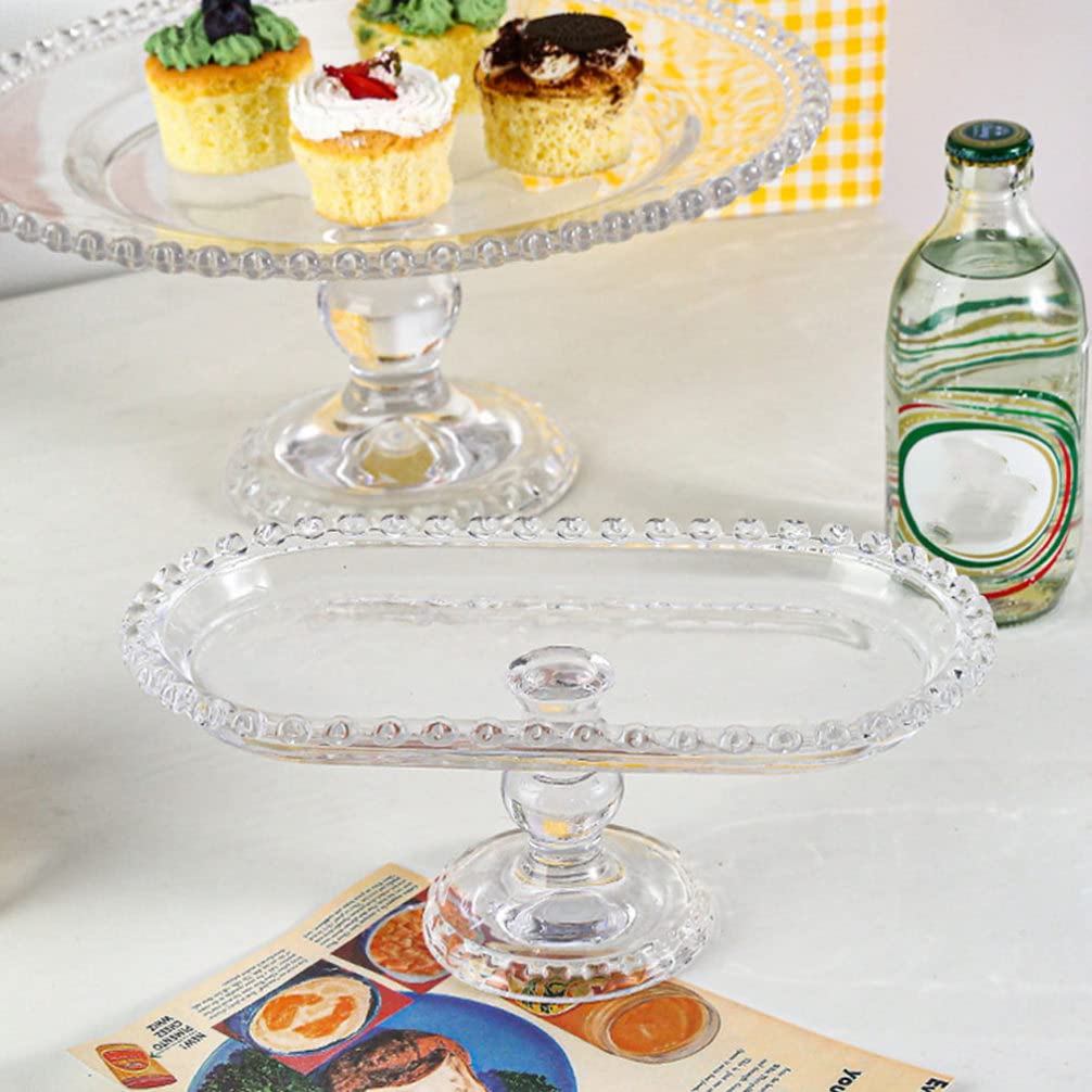 Cabilock Modern Fruits Serving Tray 9.76X5.03X4.13 Inch Decorative Snack Plate for Afternoon Tea Dining Table Buffet Use