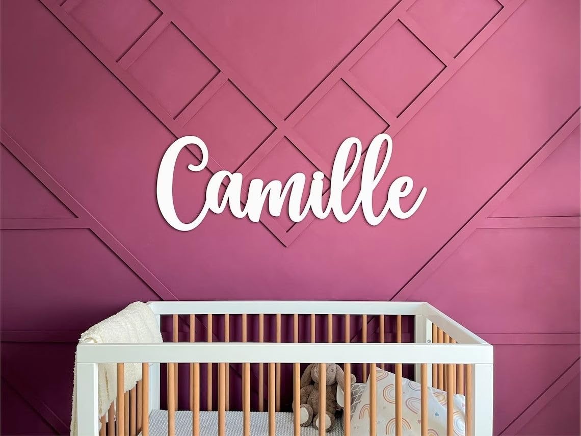 Personalized Nursery Name Sign - Custom Wooden Name Signs for Kids Room, Personalized Name Sign for Nursery - Perfect Kids Room Decor & Wall Name Decoration