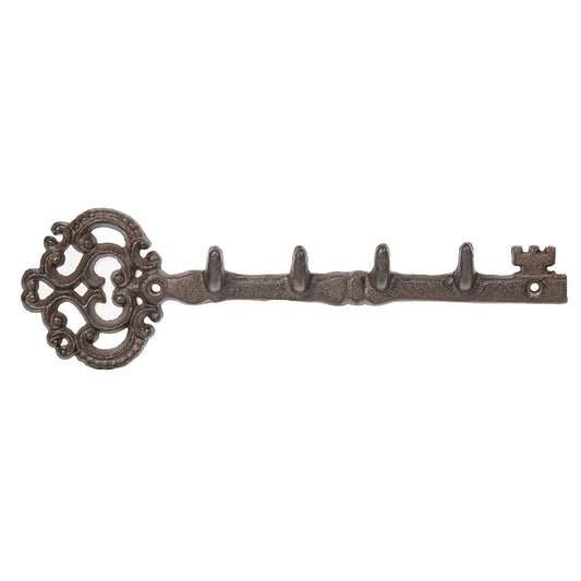 Sungmor Decorative Cast Iron Large Key Wall-Mounted Hooks,Vintage Brown Coat Hooks,Rustic Heavy Duty Hangers for Keys,Bags and Hats