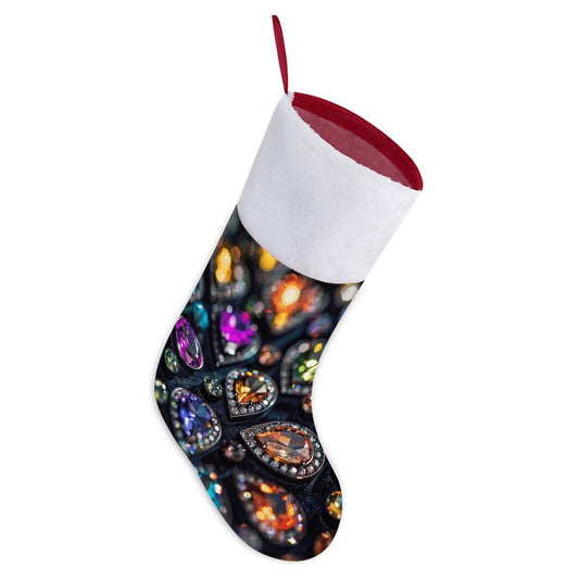 Christmas Holiday Decor Socks,Intricate Jewelry Patterns Printed Personalized Christmas Stockings,Hanging Stockings Can Be Used As Decorations Fireplaces, Christmas Tree And Stairs,The Best Gift To Gi