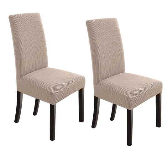 Dining Chair Covers Stretch Chair Cover Parsons Chair Slipcover Chair Covers for Dining Room Set of 2, Khaki