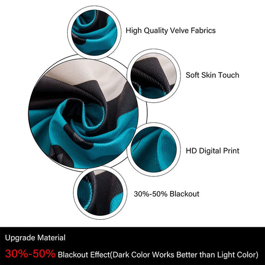 Erosebridal Ombre Blackout Curtains Tie Dye Gradient Darkening Curtains Girl Batik Pink Purple Blue Window Treatments Rainbow Iridescent Window Drapes 38"x45",2 Panels