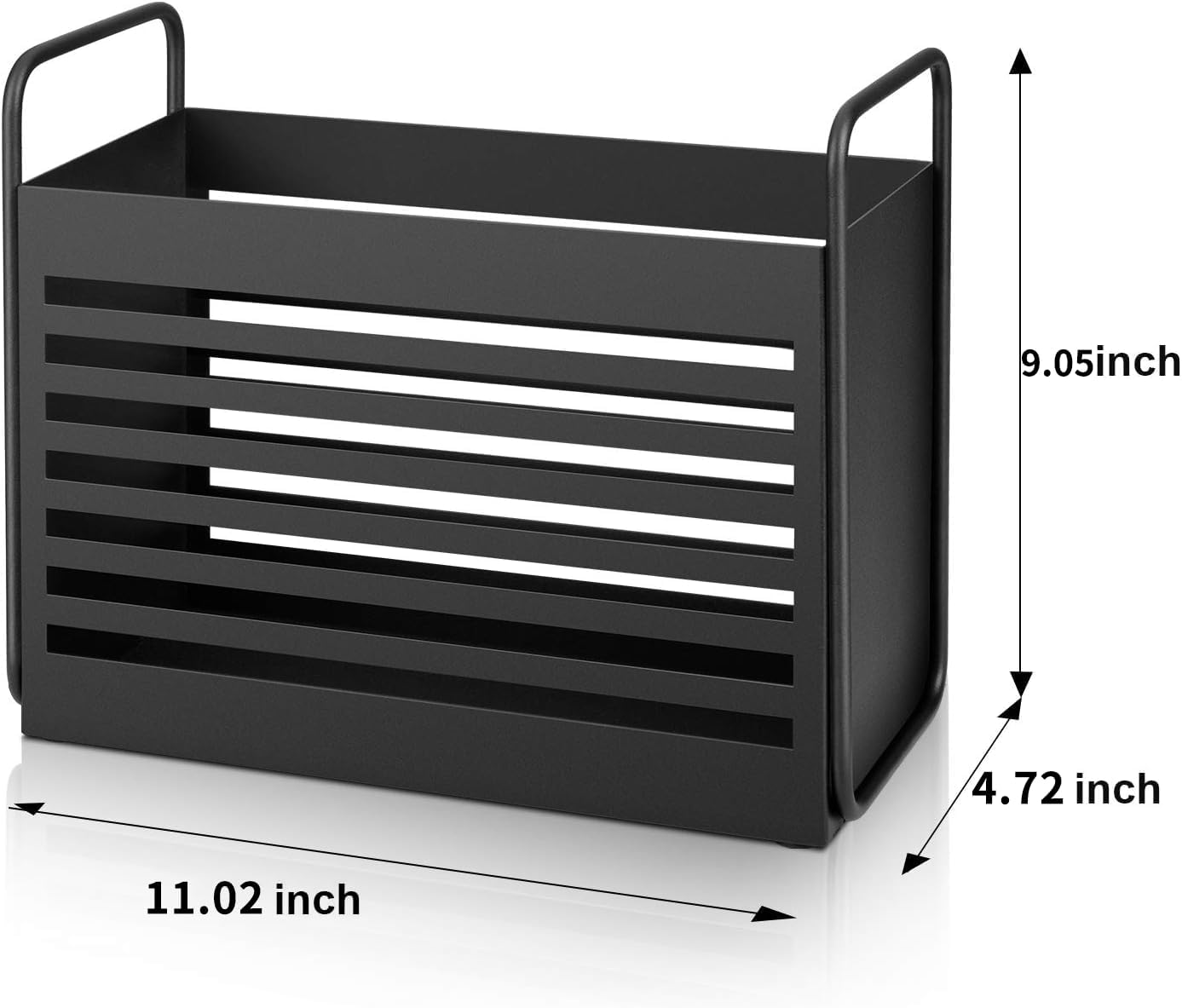 Aisung Magazine Rack, Magazine File Holder Mail Organizer Folder Organizer Bin for Magazines, Books, Newspapers, Tablets in Home, Office, Black