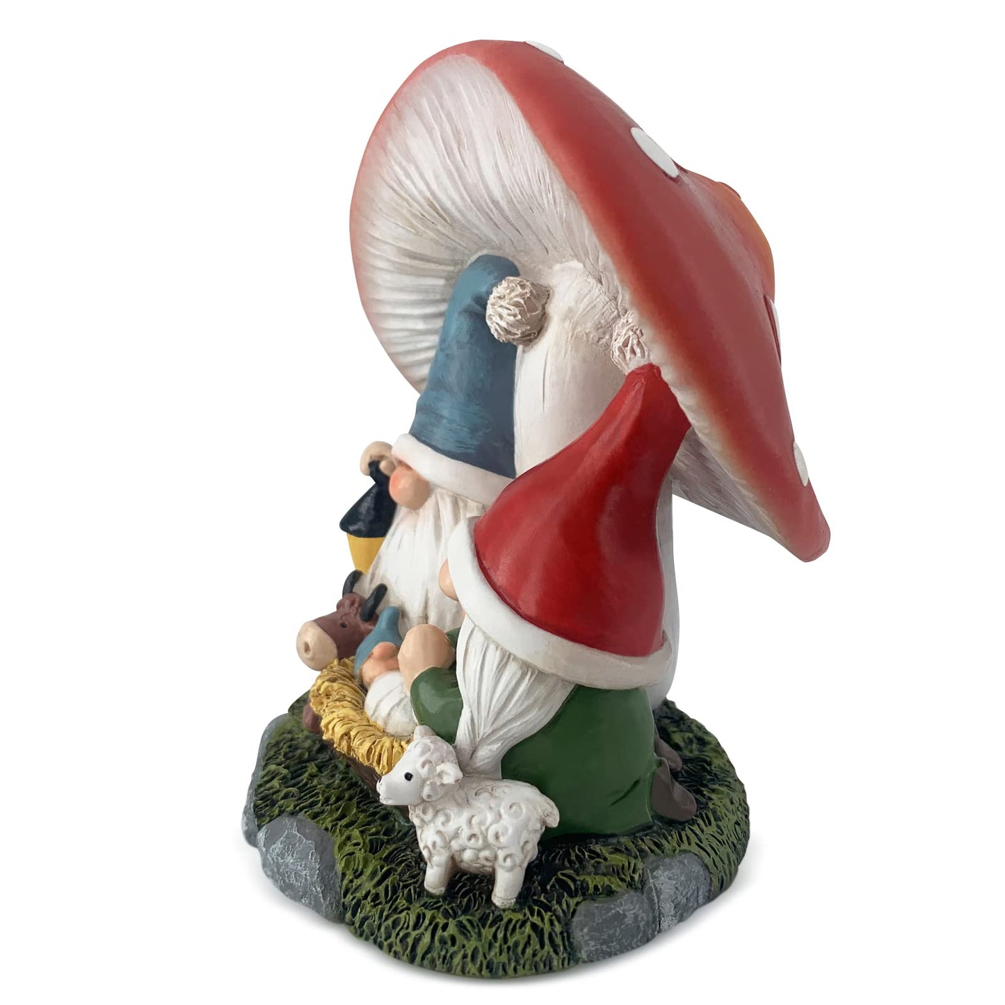 Hodao Christmas Family Gnomes Decorations Handmade Mushroom Scandinavian Gnome Ornaments Xmas Decor Home Table Decorations Gifts