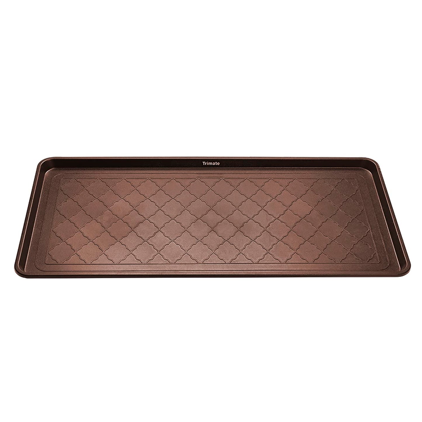 Trimate All Weather Boot Tray, Extra Large Size Water Resistant Plastic, Multi-Purpose for Shoes, Pet Feeding Trays, Mudroom Entryway, Garage, Indoor or Outdoor – Extra Large, 40”x20”(Brown)