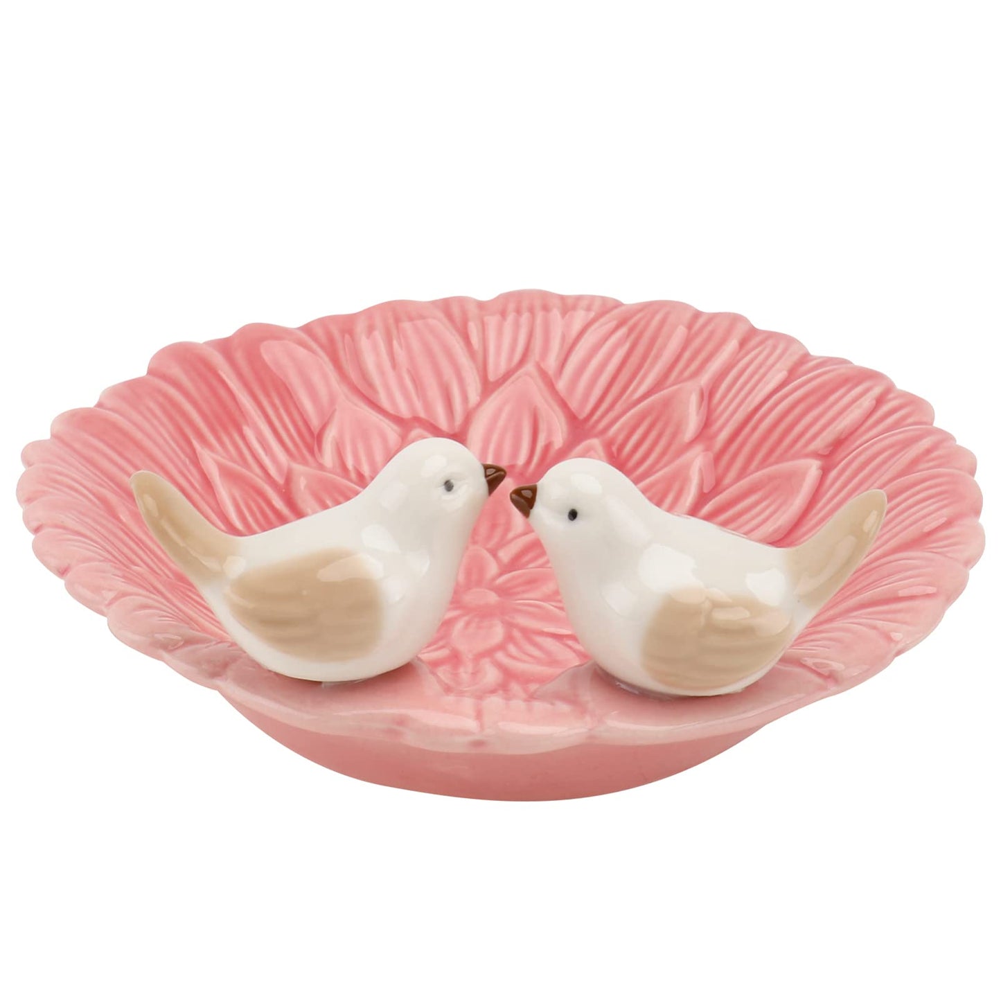 HEALLILY Nordic Style Jewelry Storage Tray 5.03X5.03X2.16In Ceramic Organizer for Rings Earrings Bracelets Home Dressing Table and Store Display