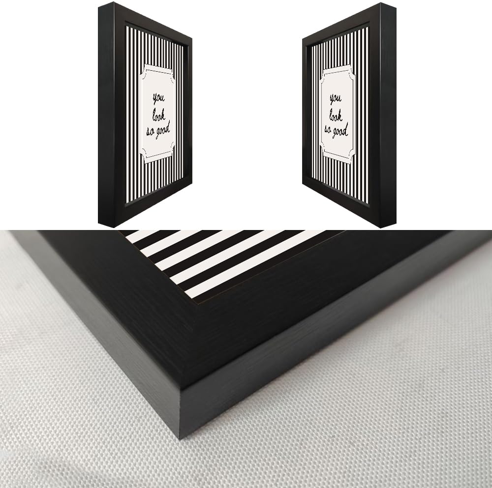 Black and White Bathroom Wall Art You Look So Good Framed Black Striped Bathroom Decor Modern Minimalist Canvas Print Painting Artworks for Wall