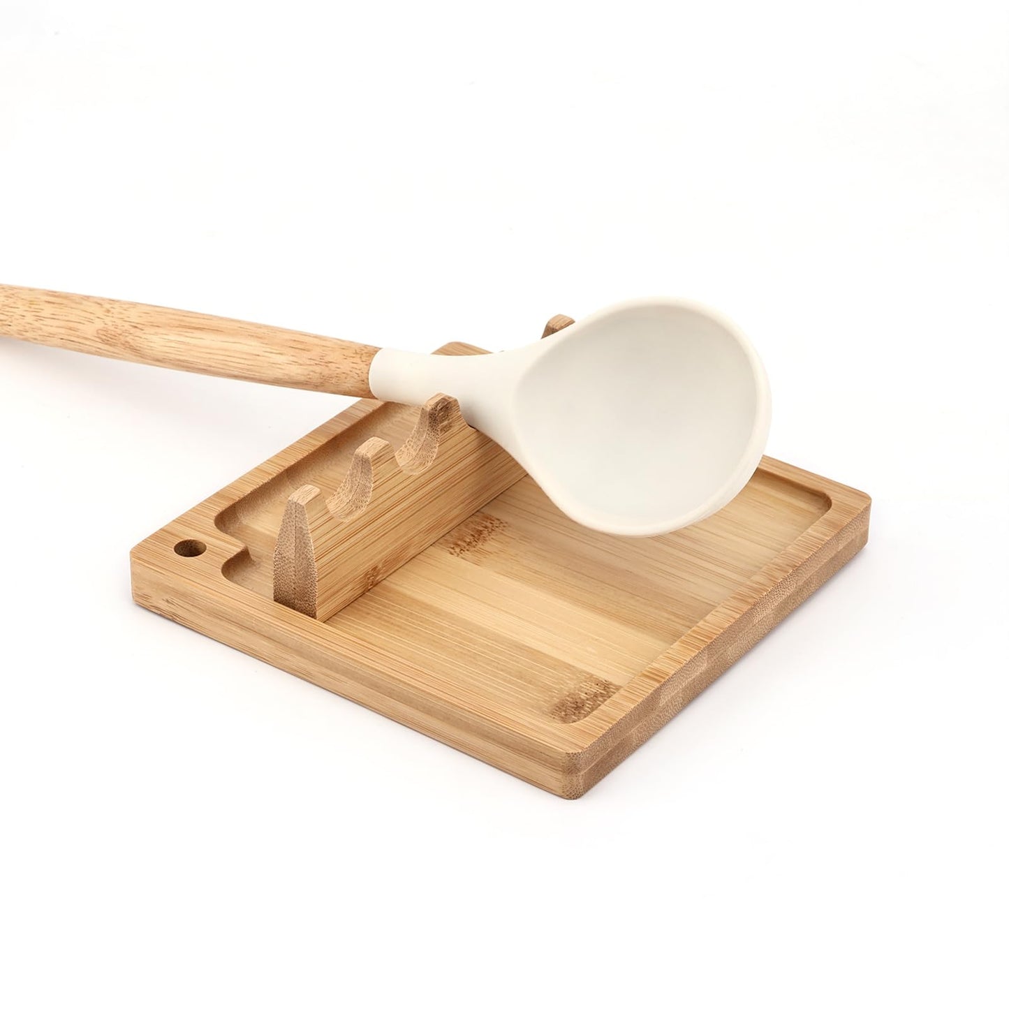Spoon Rest for Stove Top, Bonfixe Magnetic Kitchen Utensil Rest, Heat-Insulation Bamboo Spoon Holder, Removable Kitchen Utensil Holder for Multiple Spoons, Ladles, Spatulas