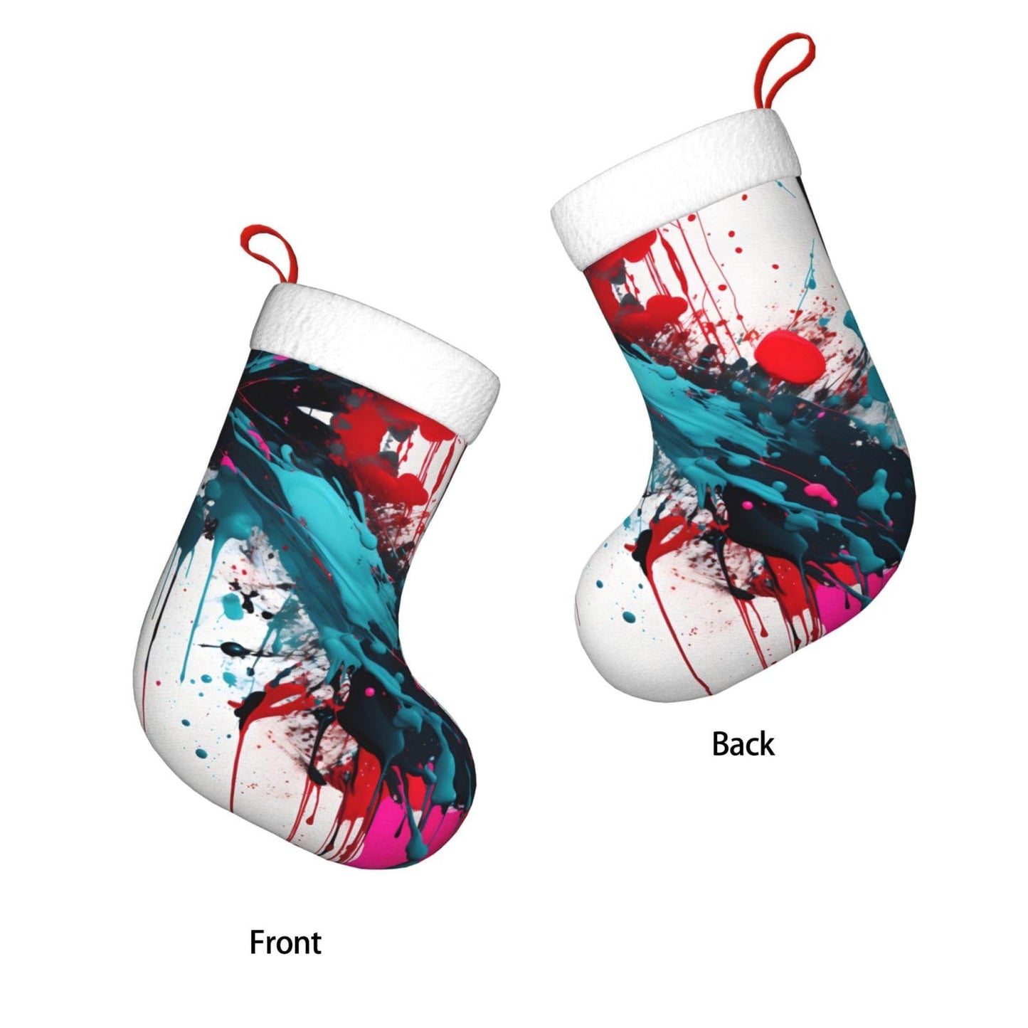 KOPUUYRD Abstract Paint Splashes Print Luxurious Holiday Socks,Unique Christmas Socks for Joyful Season,Festive Ornament Classic