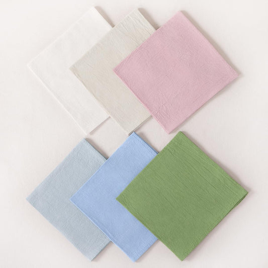 Socomi Cloth Napkins Pink Summer Washable Reusable Bulk Linen Cotton Napkins Set of 4 17"x17" for Wedding Party Bridal Baby Shower Birthday Dining Table Decorations