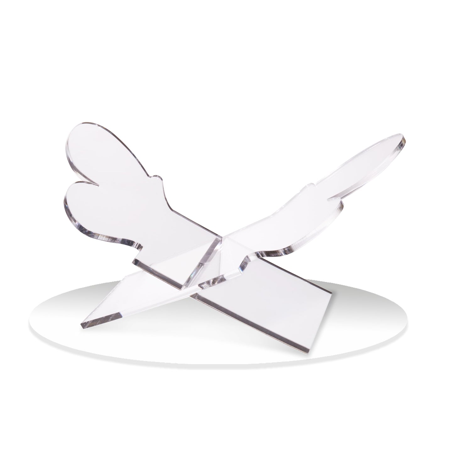 Large Butterfly Clear Acrylic Book Stand - Perfect for Displaying Open Book on Your Coffee Table - Ideal for Bibles, Cook Books, Guest Books, Magazines, Each with a Lucite Paperweight