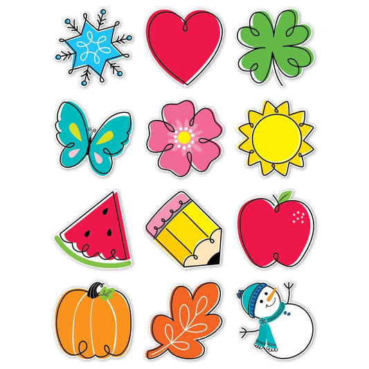 CTP Seasonal Accents 10" Cut-Outs Learning Décor Accents for Classroom (Creative Teaching Press 10816)