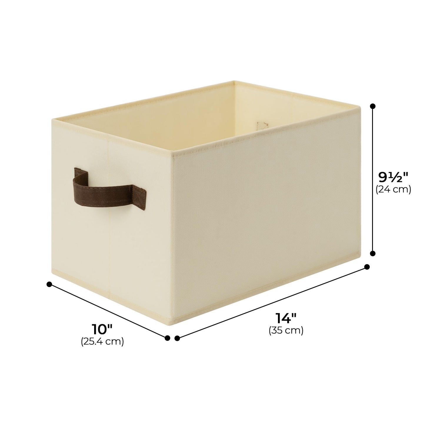 Cupic Cupid Storage Bins Closet, Fabric Closet Organizers and Storage, 6-Pack Baskets for Organizing, Large Storage Boxes with Handles for Clothes and Toys, Beige