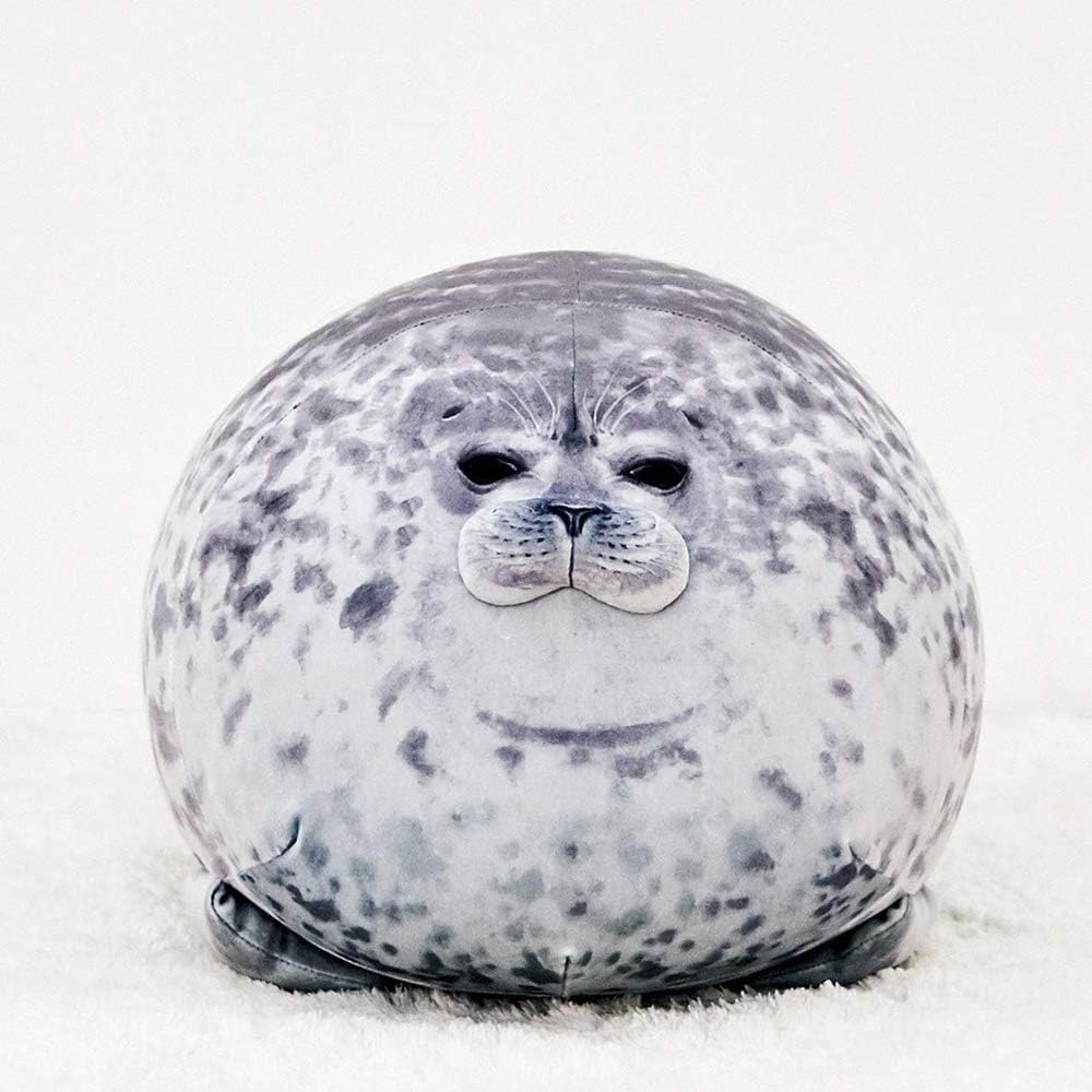 MerryXD Chubby Blob Seal Pillow,Stuffed Cotton Plush Animal Toy Cute Ocean Small(13 in)