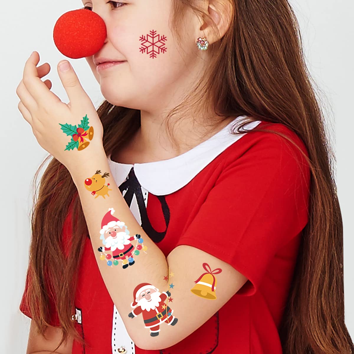 Awinmay Christmas Temporary Tattoos for Kids Stocking Stuffers and Gifts - 240 Pieces Christmas Fake Tattoo stickers for Boys and Girls,Christmas Party Favor Xmas Holiday Decorations Supplies 16 Sheet