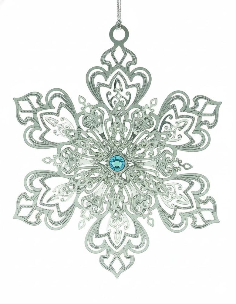 Beacon Design ChemArt Dazzling Blue Rhinestone Snowflake Hanging Ornament